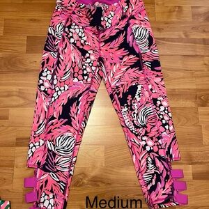 Vibrant Pink Patterned Leggings